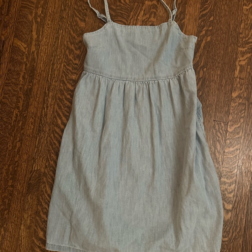 light chambray girls dress with cute open back